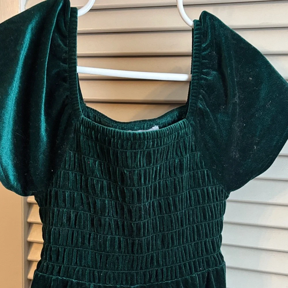 Children’s Place Emerald Velvet romper